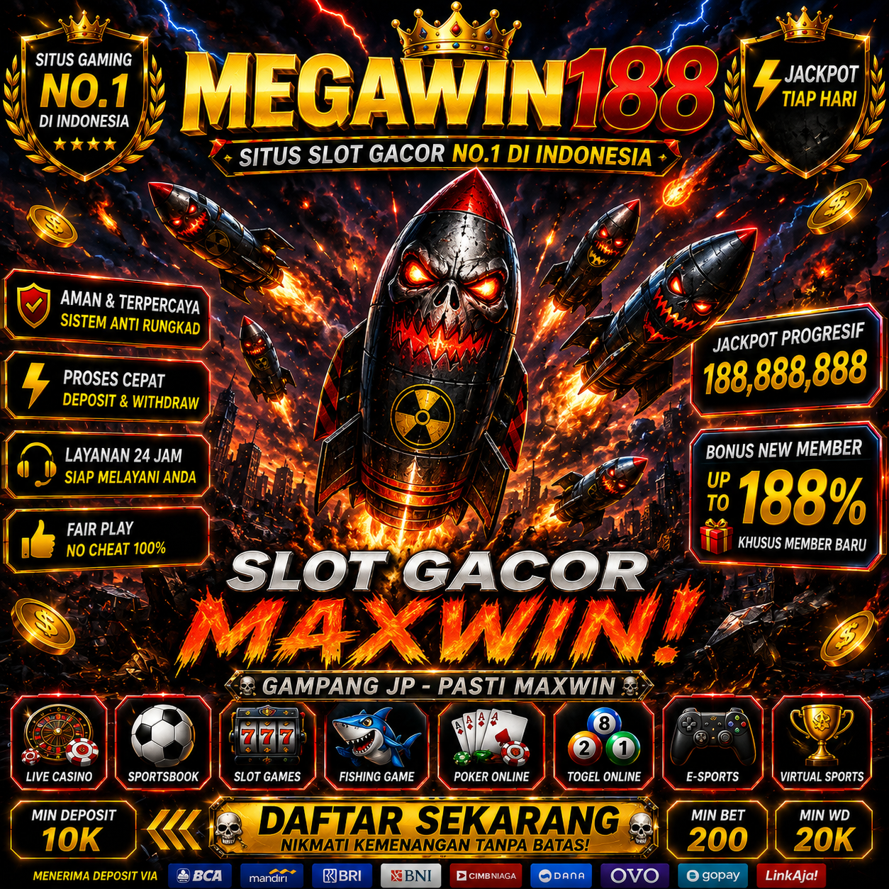 MEGAWIN188 Alternatif Slot Gacor Tempat Penghancur Lose Strike Club !